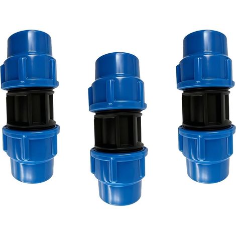 Raccord Coudé PE 25 mm x 25 mm, Raccord Coudé à 90 Degrés, Tuyau PE pour Tuyau d’eau PE80 PE100 Connecteur de Plomberie à Compression PN16, Compatible Irrigation et eau potable (Raccord Droit) (1/5)