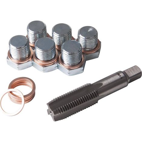 Lot de 6 bouchons + joints + taraud M13x1.25 pour réparation carter - HU 2051 - CLAS Equipements (1/2)