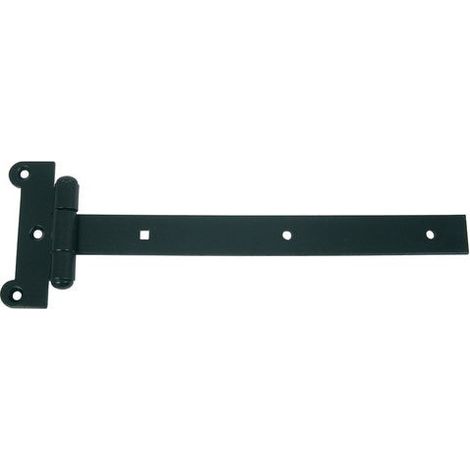 Afbat – Penture de porte festonnée noire 400 x 30 mm – Percées carrées 7,2 mm – Épaisseur 4 mm – Pour bois dur