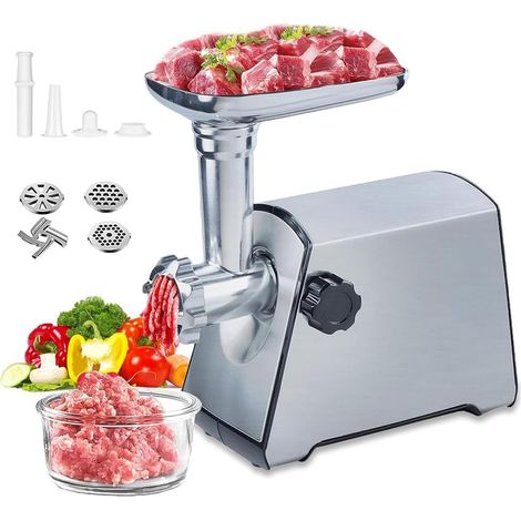Hachoir à viande électrique compact, hachoir à viande électrique professionnel, hachoir à viande en acier inoxydable, appareil de cuisine pour saucisses, pour farcir la viande à la maison (1/5)