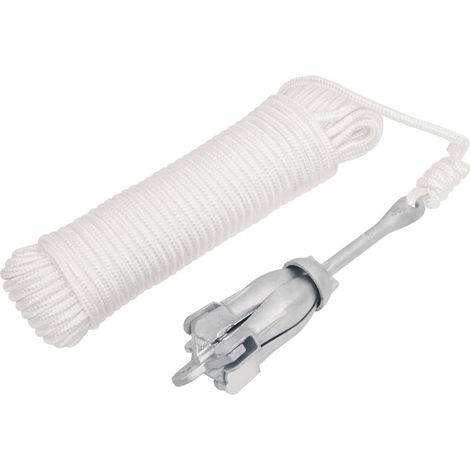 Klappanker mit Seil Silbern 1,5 kg Temperguss
