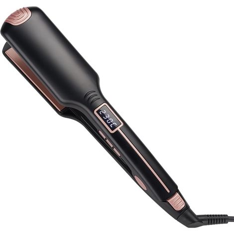 Lisseur à infrarouges céramique tourmaline fer plat boucleur cheveux avec écran LCD outils coiffure salon (Noir) (1/5)