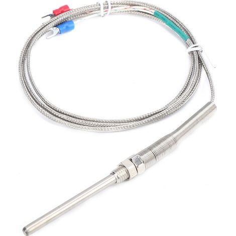 Capteur de température thermocouple de type K 5x70mm sonde en acier inoxydable filetage M8 (1/5)