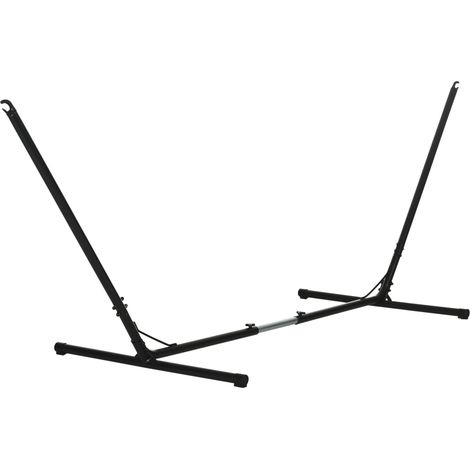 easycomfort supporto struttura portante per amaca regolabile capacità max. 120kg 313-388x109x116cm nero (1/5)