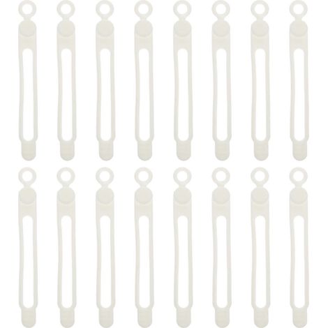 16 attaches de câble en silicone, organisateurs de câbles-10.66x1.23cm-White (1/4)
