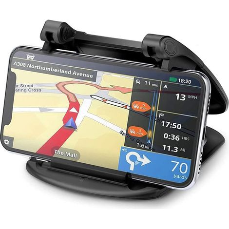 1 Support tableau de bord, rotation 360 degrés, ventouse adhésive, vertical horizontal, universel smartphone (1/5)