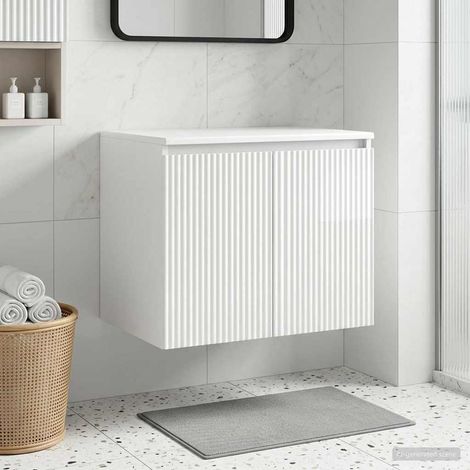 Mueble de baño montado en la pared  Brillante