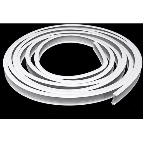 4m White Plastic Pvc Curtain Track Rail Wall Ceiling Mounted Fixing Hooks Side Clamp (Side Clamp) (1/2)