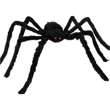 Decorazione di Halloween a forma di ragno, 50 cm, nero, gambe flessibili