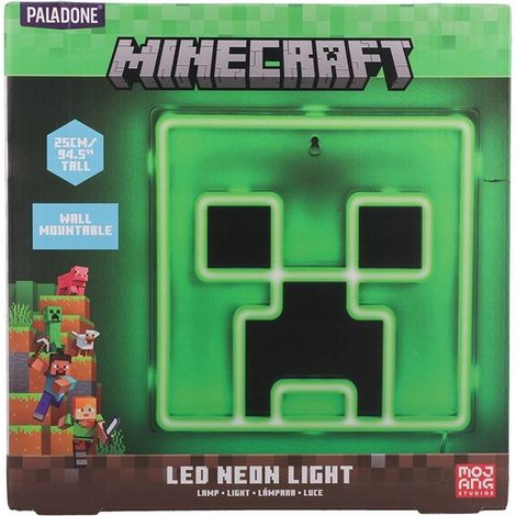 Lámpara pared paladone minecraft creeper luz (1/4)
