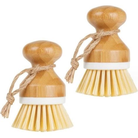 Lot de 2 Brosse à Récurer pour Nettoyage des Vaisselle Casseroles Plates Éviers de Cuisine