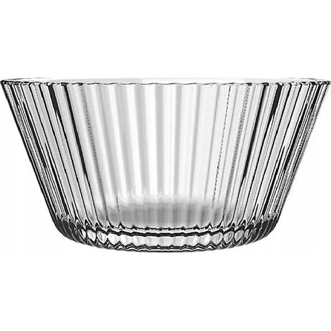 Saladier en verre cannelé transparent, 12 cm, 300 ml, 1 pièce. Selena