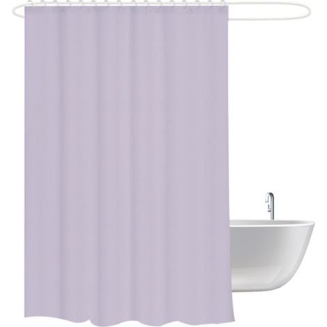 Doublure de rideau de douche en plastique PEVA Doublure de douche résistante à la moisissure avec 12 crochets (1/4)
