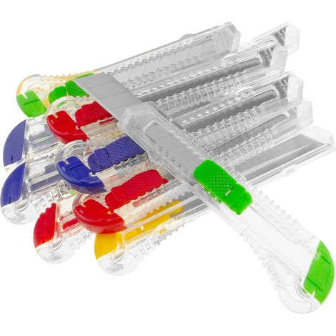 PrimeMatik - Cutter en plastique avec lame de 18 mm 12-pack (1/5)