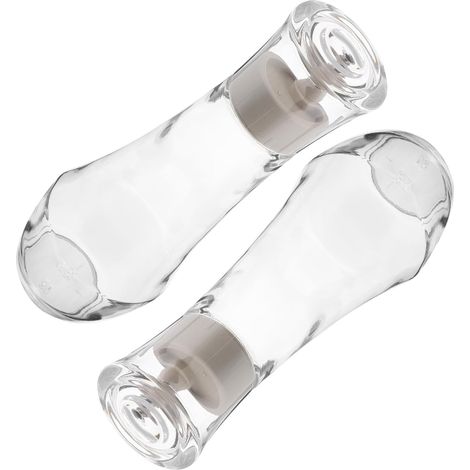 Pieces Clear Glass Mouthwash Dispenser with Lid and Cup