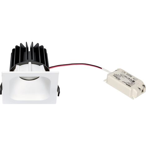 IVARO Downlight carré fixe blanc IP44 LED intég. 40° 13W 4000K 1100lm ARIC 50445 (1/2)