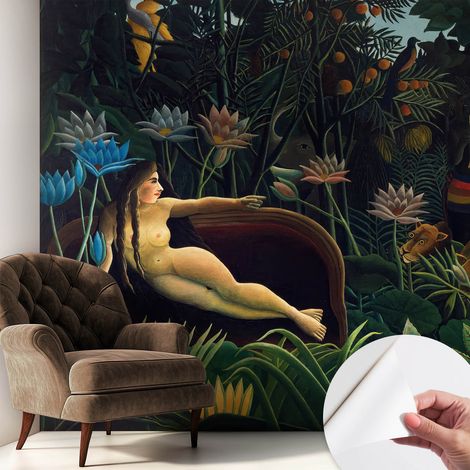 Papier peint adhésif décoratif pour chambre et salon Design moderne à poser facilement Jungle exotique 250x250 cm (1/5)