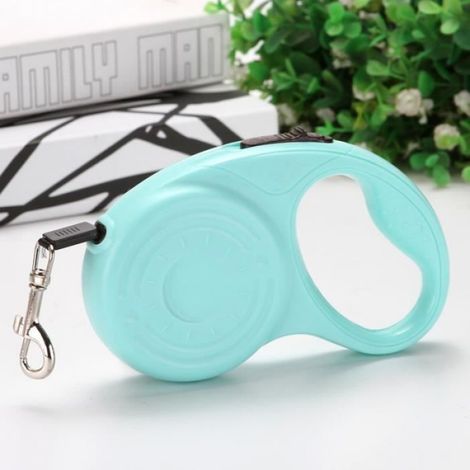 Laisse rétractable pour animaux de compagnie - - 5M - Matériel de nylon - Blue ROSE (1/4)