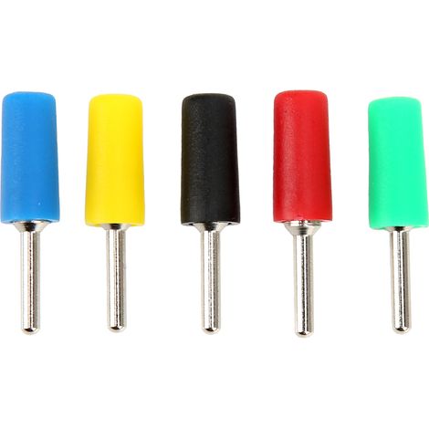 Packung mit 10 geraden PE-Messing-Bananensteckern für Kabel, vorgesehen für Schweißmaschinen und Anwendungen im Automobilbereich. (1/5)
