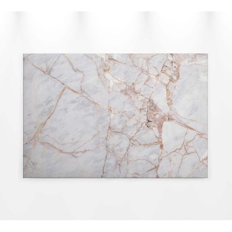 Tableau chambre effet marbre moderne | Tableau sur toile cuisine & bureau | Tableau marbre rose gris & blanc deco salon 0,9 x 0,6 m (1/5)