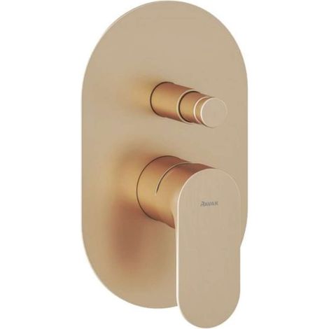 Ravak Eleganta - Unterputzarmatur für 2 Verbraucher, mit Körper, Rotgold gebürstet X070372 (1/4)