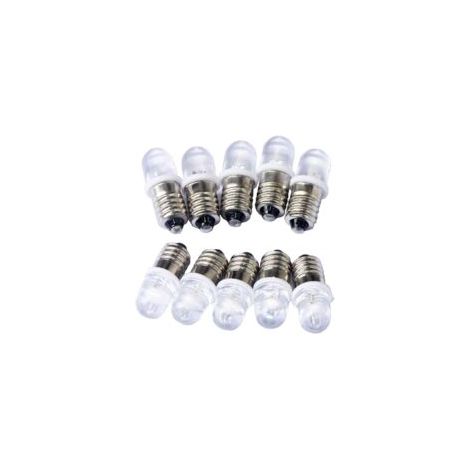 10pcs E10 12V Spot Ampoule LED Lampes Blanc chaud (1/3)
