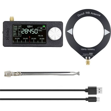 Ricevitore radio portatile SI4732 10 kHz-180 MHz AM FM SW MW VHF Radio tascabile con antenna