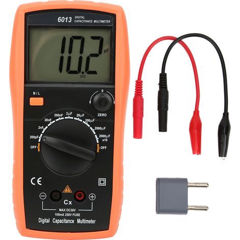 Multimètre numérique 6013, testeur de capacité 20000uF, outil de mesure à plage manuelle pour condensateurs (1/5)