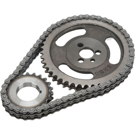 Timing chain assembly, heavy-duty steel side-mount replacement C-3023K for 5.7L 283 305 327 350 383 400 for repair. (1/5)
