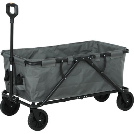 Gartenwagen 120 kg belastbar, klappbar Transportwagen mit herausnehmbare Plane 160 Liter Dunkelgrau
On-Site