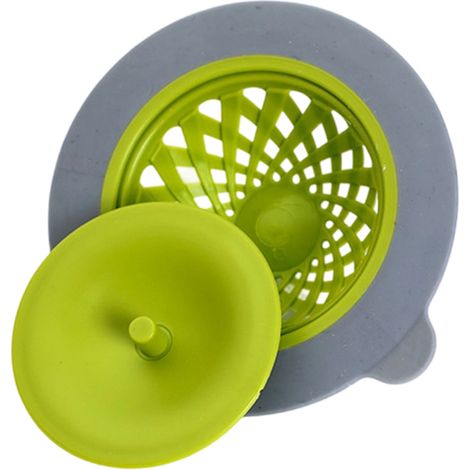 Küchenspülen-Sieb, 1 Stück, runder Küchenspülen-Abflussfilter mit Deckel, Stöpsel (1/5)