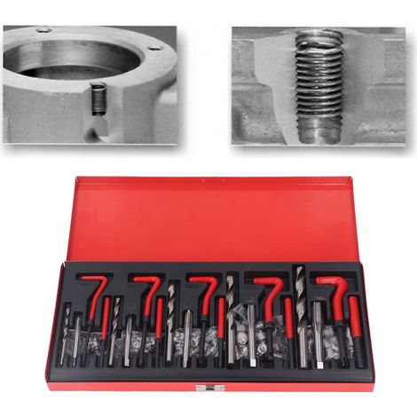 Coffret d'outils de réparation de filetage de 131 pièces avec tarauds (1/5)