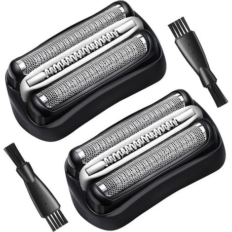 2-teiliges Ersatzkopf-Set für Elektrorasierer der Serie 3: Scherfolie und Scherkopf, Ersatzklingen Serie 3 32B mit Bürste, kompatibel mit S3 3040S, 3000S und 3050CC (1/5)