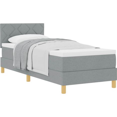 Maison Exclusive - Letto a molle con cuscino Grigio chiaro 80 x 200 cm Tessuto