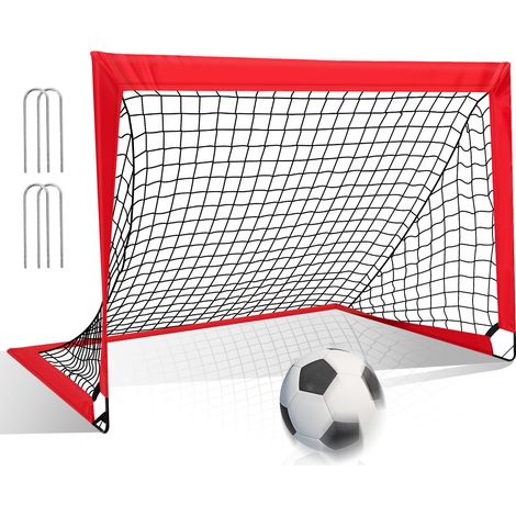 Wolketon Pop-Up Fußballtore Mini Fußballtore 120 x 90 cm, faltbar Fußballtor für Garten & Park, für Kinder