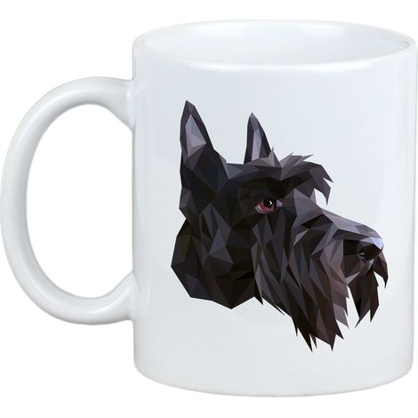 Scottish Terrier, Aberdeen Terrier - tazza con foto e scritta cane geometrico Art-Dog (1/5)