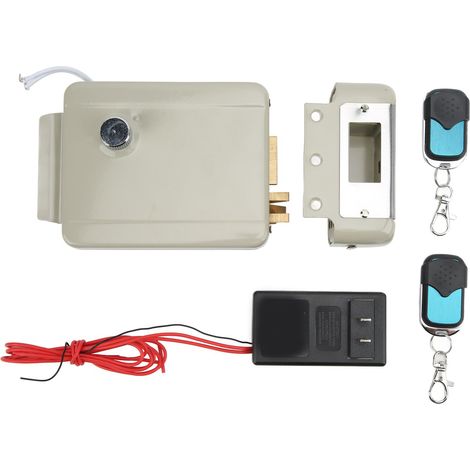 Serrure électronique intelligente sans clé pour porte ouvrant à gauche, pêne dormant en acier et laiton avec 2 télécommandes (1/5)