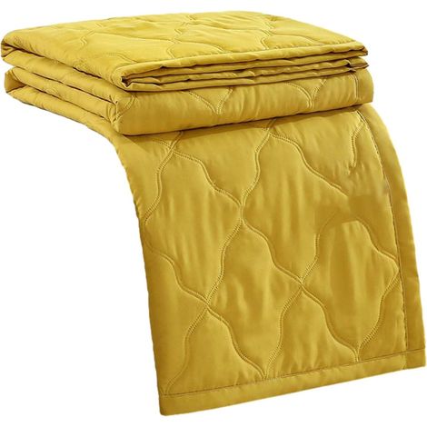 1 Couverture été, Coton lavé, Respirant, Imprimé uni, Doux peau, Lit voiture voyage (1/5)
