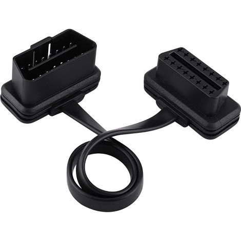Câble extension OBD2 16 broches mâle-femelle 30cm, adaptateur diagnostic auto, rallonge pour scanner véhicule, connecteur robuste. (1/5)
