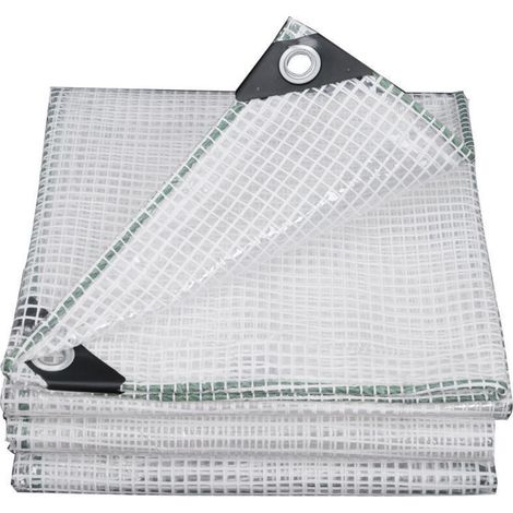 Extrem widerstandsfähige, wasserdichte Polyethylen-Schutzabdeckung mit Aluminiumösen für Garten oder Pool, 2 x 4 m (1/4)