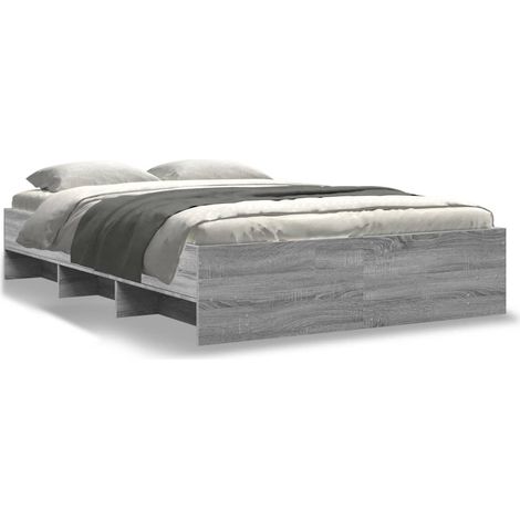 Maison Exclusive - Bettgestell Grau Sonoma 120x200 cm Holzwerksto