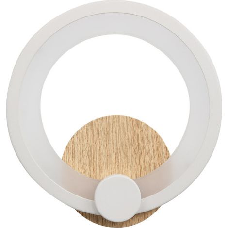 SYDNEY applique 10w 4000k legno chiaro bianco 19,5x19x5 cm 1300lm