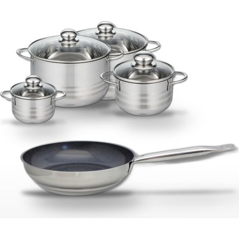 Lot Poêle céramique 24cm & 4 Faitouts Elo Profi Therm Platinum (1/5)