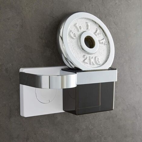(20×10,6×10 cm) Supporto autoadesivo da parete per asciugacapelli, piastra per capelli con vano portaoggetti, in ABS, per spazzole per capelli (1/2)