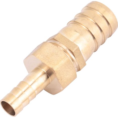 Raccord en laiton pour tuyau, réducteur à embout cannelé, connecteur de réduction (10 mm - 16 mm) (1/5)