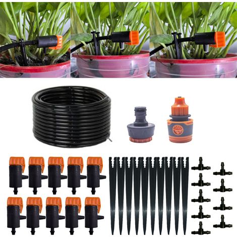 Goutteur d'irrigation réglable pour jardin système d'arrosage goutte à goutte débit ajustable résistant aux UV facile à installer (1/5)
