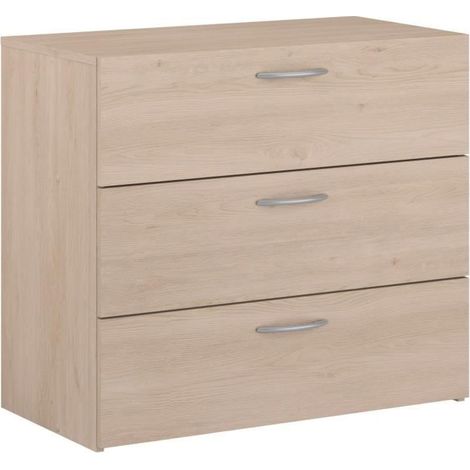 Chest of drawers - EASY LIFE - 3 drawers - Oak - 78.2 x 69.3 x 40.8 - PARISOT (1/5)