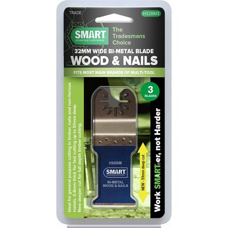 SMART Trade H32BM3 32mm Bi-Metal Multi Tool Blades Pack Of 3