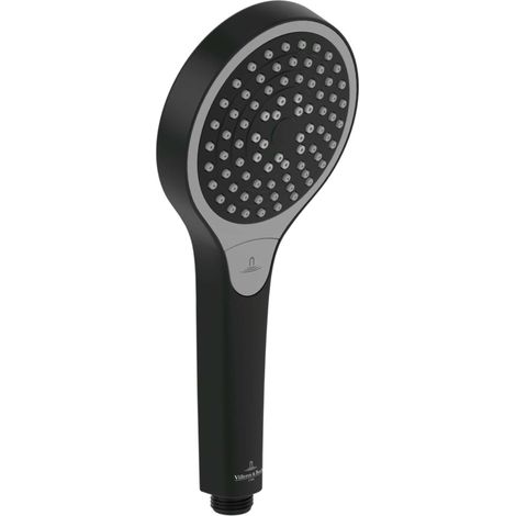 Villeroy & Boch Verve Showers - Alcachofa de ducha, 3 chorros, negro mate TVS109001000K5 (1/2)