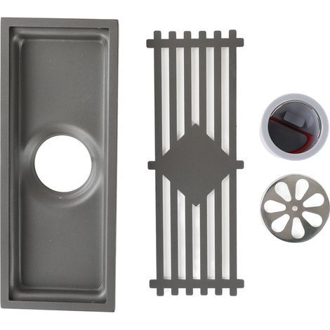 Rectangular stainless steel floor drain, corrosion resistant, shower grate for kitchen, balcony, hotel, 30 cm/11.8 inches (1/5)